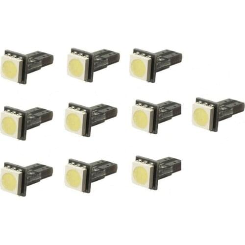 10 x White T5 5050 286 1 SMD LED Dashboard Gauge Wedge Bulbs Light Non Can Bus 12V