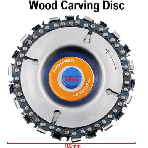 4 Inch Grinder Disc and Chain 22 Tooth Fine Abrasive Cut Chain For 100/115 Angle Grinder