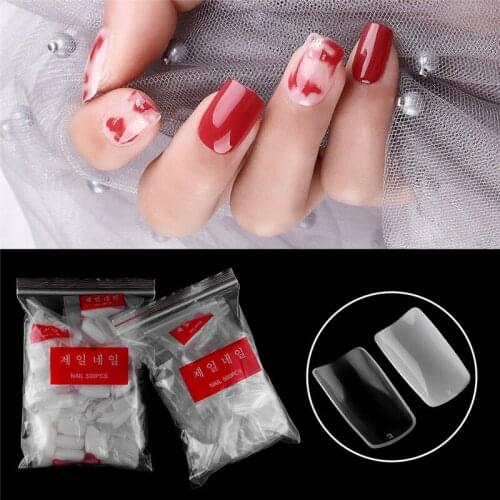 500Pcs Clear Natural French False Acrylic Nail Tips UV Gel Ultra Flexible Acrylic UV Gel Manicure Fake Nails Art Tips Fake Nail