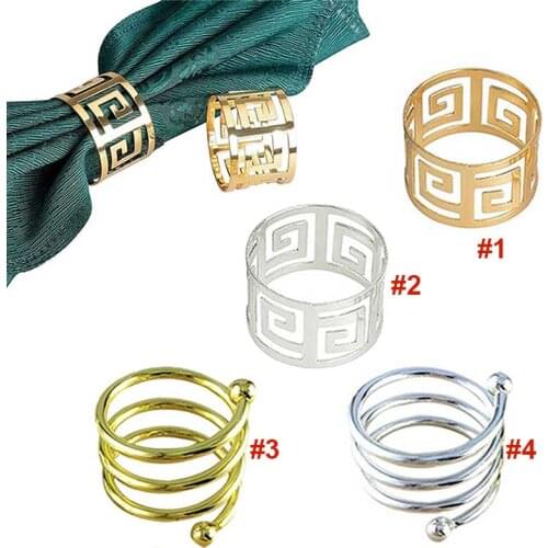 Home 6pcs Serviette Rings Napkin Holder West Dinner Towel Napkin Ring Party Decoration Table LS OC3116