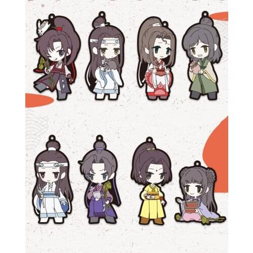 Anime Grandmaster of Demonic Mo Dao Zu Shi Cartoon Keychain PVC Soft Pendant Gifts Cosplay Props Souvenirs Collections Kid Adult