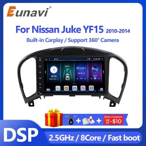 Eunavi 2 Din Android 10 Car Radio Multimedia Video Player For Nissan Juke YF15 2010-2014 Head unit Navigation GPS 2 din no DVD