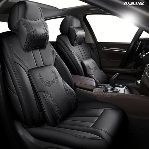 CUWEUSANG Custom Leather car seat cover set For Acura MDX RDX RL TL ILX CDX TLX-L Automobiles Seat Covers cars styling