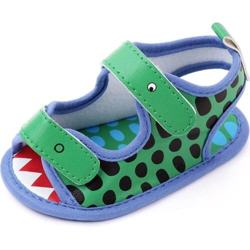 0-18M Newborn Baby Boy Girl Sandals Toddler Shoes Cute Cartoon Soft Sole Kids Infant Bebe Summer Shoes First Walkers Green 2021