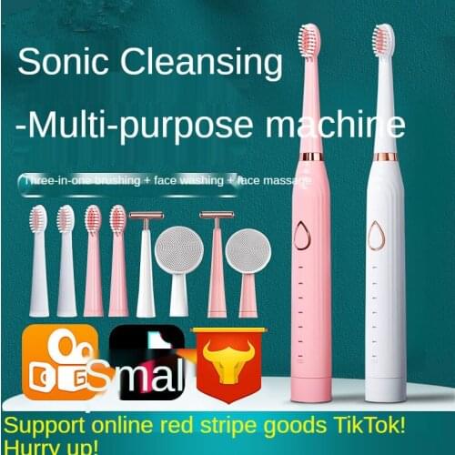 Internet celebrity electric toothbrush USB charging 6-speed IPX7 waterproof multi-function smart timing sonic toothbrush SP0409