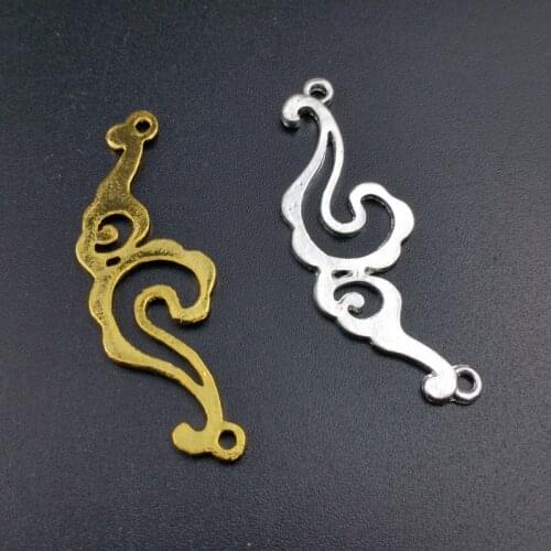 5Pcs/lot 16x46mm Zinc alloy Filigree Wraps Connectors Embellishments Findings Crafts accessories