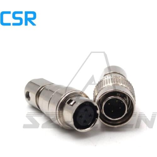 Hirose Connector 4pin , HR10A-7P-4P/HR10A-7R-4S, 4pin male and female docking connector plug and socket, F8 power plug