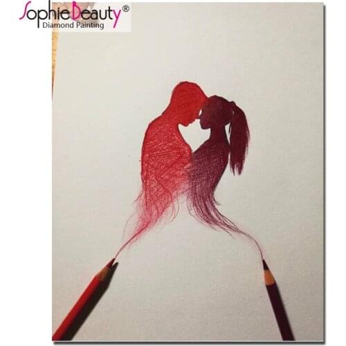 Sophie Beauty New Cross Stitch Diy Diamond Painting Full Embroidery Square Or Round Drill Mosaic Kit Lovers Room Decro 18886