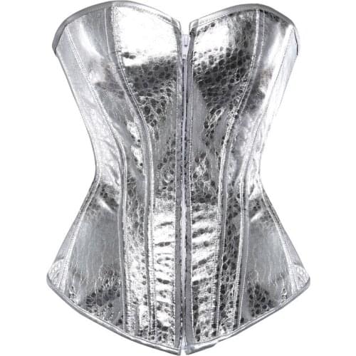 Faux Leather Bustier Corset Top Women Slimming Plus Size Overbust Corselet Burlesque Showgirl Nightclub Sexy korsett Vintage