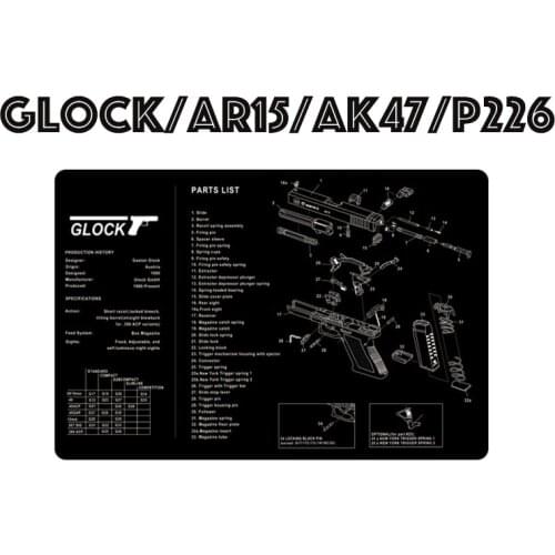 Gun Cleaning Mat Pad Patches Gunsmith Armorer Bench For Glock 17 19 26 1911 Sig sauer P226 P229 Springfield XD Tool Kit
