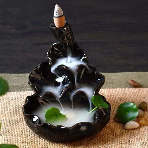 Creative Home Decor Ceramic Pottery Incense Holder Aromatherapy Backflow Incense Burner Home Decoration Use In Home Teahouse
