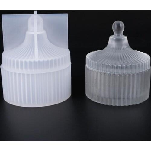 Round stripe storage jewelry box DIY crystal Epoxy Resin Mold Silicone storage box mold Jewelry Making Tools