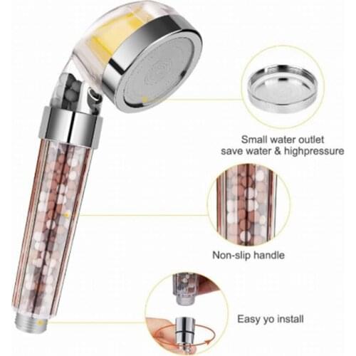 Lemon aroma filter shower SPA massage shower shower nozzle Maifan stone negative ion shower water saving and pressurization