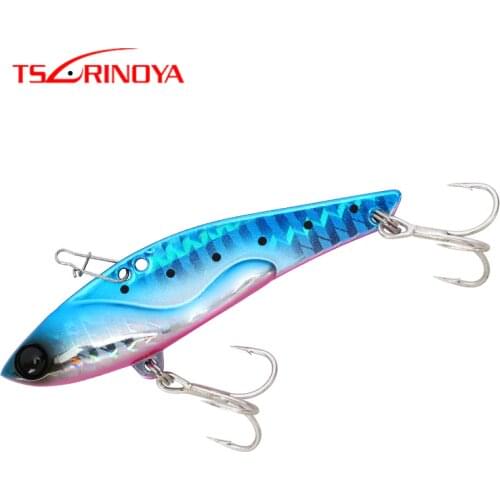 TSURINOYA Fishing Lure Metal VIB DW38A Long Distance Casting Bulgy Head Metal Bait 70mm 18g Ice Jigging Wobbler Swimbait