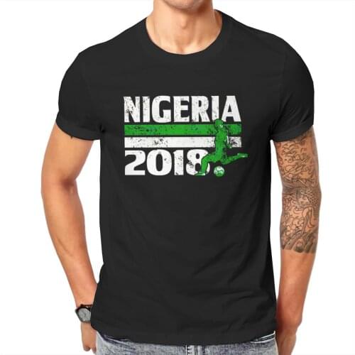 Men Nigeria Soccer 2018 for in Russia Anime Uruguay Costa R Rica Novelty Graphic Classic O collar Top shirt