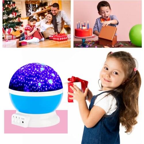 Sky Projector LED Night Light Star Moon Lamp For Kids Room Sky Rotating Bedroom Decor Baby Starry Night Gifts