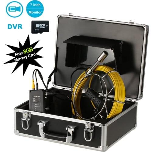 Wholesale 7 inch Monitor 23MM Camera Head 20m Cable Pipe Wall Sewer Endoscope Inspection Camera System With DVR Function