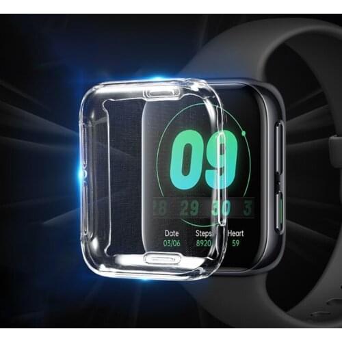 Transparent Soft TPU Full Coverage Case Protective Cover for oppO Watch 41mm 46mm Clear Screen Protector Q81E