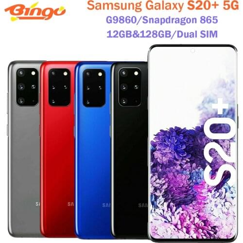 Samsung Galaxy S20+ 5G 128GB G9860 Dual SIM Unlocked Mobile Phone Snapdragon 865 Octa Core 6.7" Triple Cameras 12GB RAM NFC
