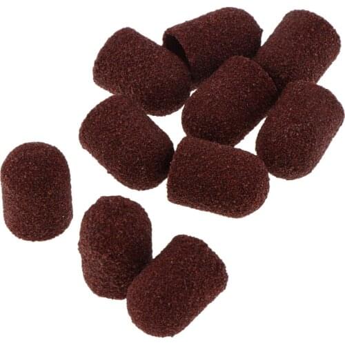 10pcs 80/120 Grits Nail Art Sanding Bands Gel Polish Remover Tools Accessories for Electric Nails Machine Nails Drill Bits