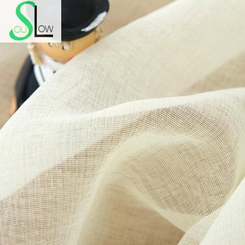 Slow Soul Linen Room Window Gauze Curtain French Curtains And Tulle Modern Bedroom Cortinas For Living Striped Sheers Kitchen