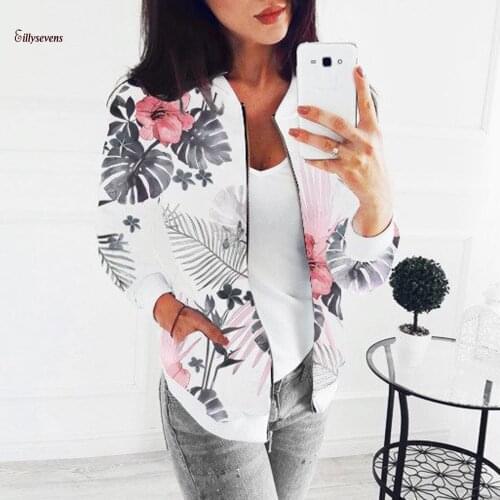 Retro Floral Printing Womens Denim Jacket Zipper Up Spring Jacket Casual 2021 Women Tops Coat Outwear Джинсовая Куртка