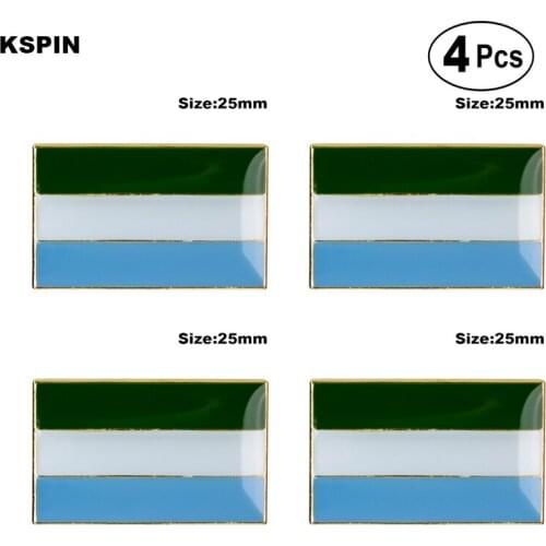 Sierra Leone Brooches Lapel Pin Flag badge Brooch Pins Badges 4pcs