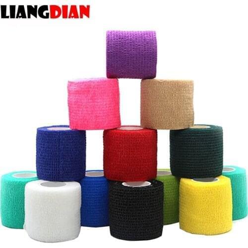 1pc Disposable Self-adhesive Flex Elastic Bandage Tape For Tattoo Handle Grip Tube Wrap Elbow Stick Medical Accessories 5*450cm