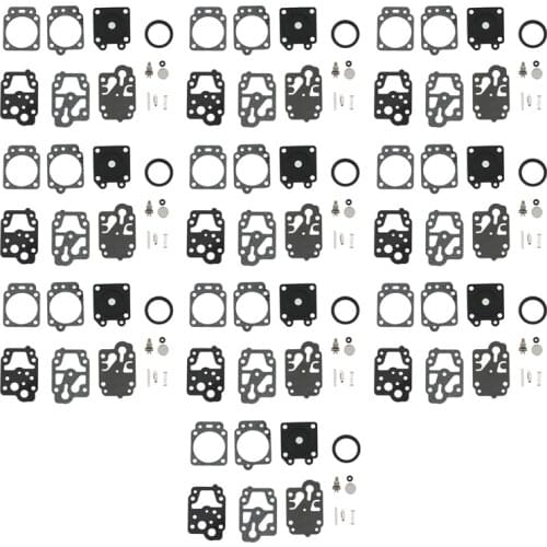 10Pcs Carburetor Repair Rebuild Gasket Needle Kit for Walbro K20-WYJ Echo Husqvarna Toro Ryobi Honda Homelite Trimmer