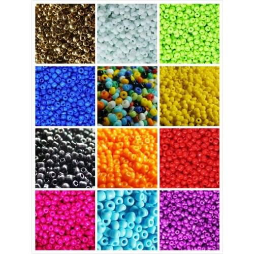 16g 1000pcs 2mm Solid Color Opaque Round Loose Spacer Bead Cezch Glass Seed Beads Handmade Jewelry Making DIY Garment Bead CS2M