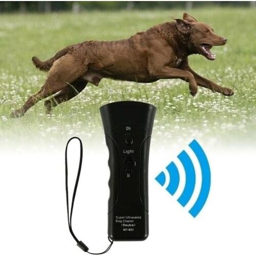 2 in 1 Barking Training Tools Safe Ultrasonic Deterrents Dog Repeller Portable LED Pet Training Stop Small Medium Large Dogs