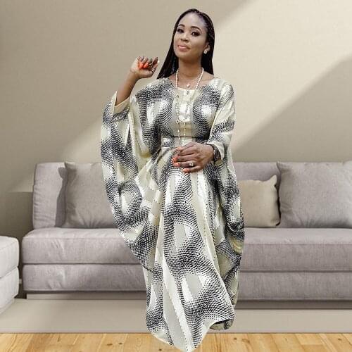 African Dashiki Dress Batwing Sleeve Bazin Muslim Abaya Long Maxi Robe Gowns Womens Clothes Sexy Evening Party Dresses