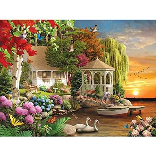 5D DIY Full Square/Round Drill Diamond Painting landscape Daimond Mosaic Diamant Embroidery Wedding Room Decoration S404
