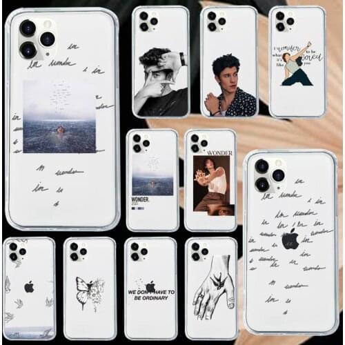 Shawn mendes wonder high quality Phone Case Transparent soft For iphone 5 5s 5c se 6 6s 7 8 11 12 plus mini x xs xr pro max