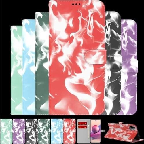 White Flame Phone Case For Samsung Galaxy A02 A02S A12 A32 A42 A52 A72 5G A41 A51 A71 A31 A21S A50 A30 Wallet Leather Bood Cover
