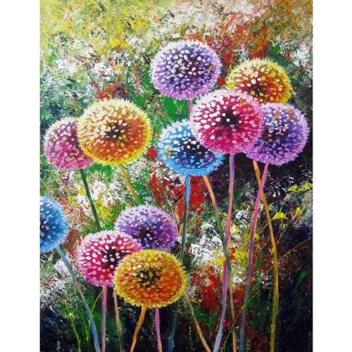 DIY Painting By Numbers Dandelion Oil Picture By Numbers 40x50cm Wall Art Canvas Picture Hand Painted Home Decoration Gift