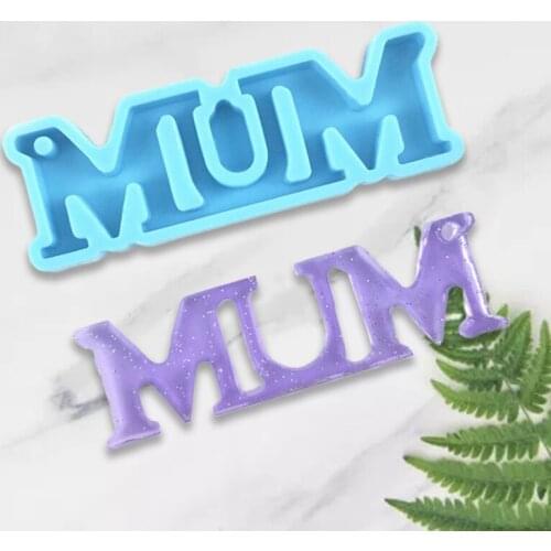 MUM Letters Keychain Epoxy Resin Mold Pendant Casting Silicone Mould DIY Crafts Ornaments Jewelry Home Decorations Tool
