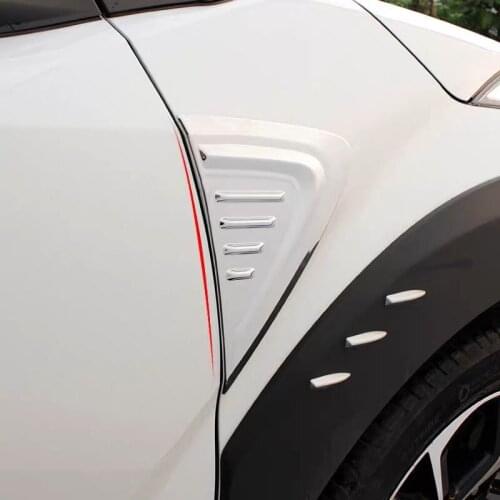 For Toyota C-HR CHR 2018 Car Chrome Front Fender Engine Side Air Vent Cover Trim Shark Gills Vent Sticke Accessories