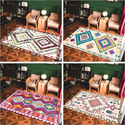 Persian Classical Ethnic Style Carpet Living Room Bedroom Bohemia Rug Table Sofa Hallway Floor Mat Parlor Home Decorative