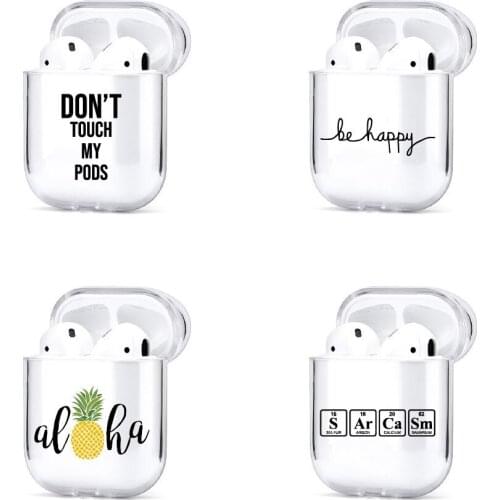 Crystal Cute Earphone Case For Apple AirPods Case Hard PC Transparent Protective Cover For Airpods Accessories Charging Box