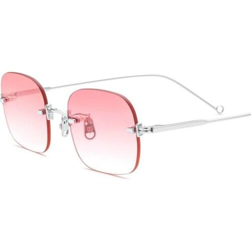 Fashion Trend Brand Womens Sunglasses Rimless Square Unique Personality Design Sun Glasses Men Outdoor Sports