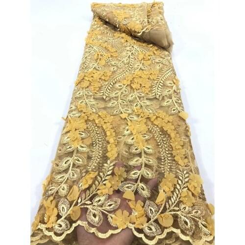 The new small fresh and elegant 3D small applique mesh embroidery, suitable for fashionable ladies' skirts