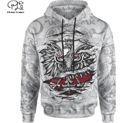 PLstar Cosmos 3DPrint Newfashion National Culture Poland Country Tattoos Harajuku Streetwear Funny Unisex Zip/Hoodies Style-2
