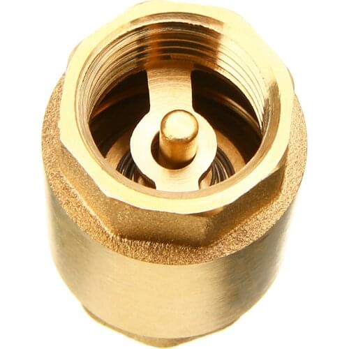 1pc New 1/2'' NPT Brass Thread In-Line Spring Check Valve 200WOG