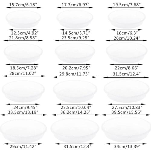 Plastic Garden Flower Pot Plant Saucers Water Tray Base Indoor Outdoor Accessory