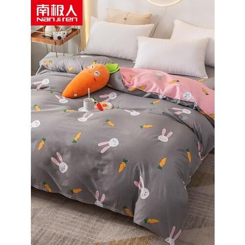 Nanjiren Cotton Duvet Cover One-Piece Student Single Dormitory 1.5 M Pure Cotton Duvet Cover Double 200x230cm bedding set