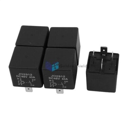 5pcs JD2912 4 Pins SPST Vehicle Car Security Power Relay DC 48V 40A