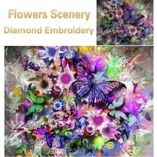DIY Diamond Painting Diamond Flower Cross Stitch Butterfly Diamond Embroidery Diamond Mosaic diamond Draw Christmas Home Decor