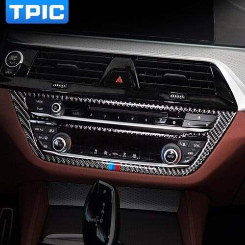 TPIC Car Interior Accessories Carbon Fiber Air Conditioning CD Plane Stickers and Decals Car styling For BMW X3 G01 5 Series G30