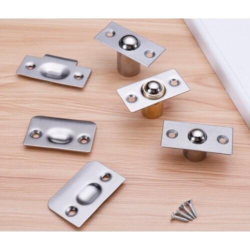 Spring Invisible Wooden Cabinet Door Beads Lock Closet Ball Catch Latch Catcher Door Latches Touch Beads Locking Door